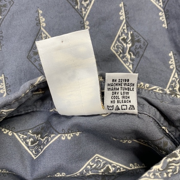 Kennington California Blue/Gray Button Up Long Sleeve Shirt Size Large - Picture 4 of 5